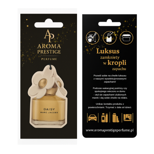 Zawieszka zapachowa inspirowana Marc Jacobs Daisy – zamiennik Aroma Prestige Perfume – nuty fiołka i jaśminu – zapach do samochodu