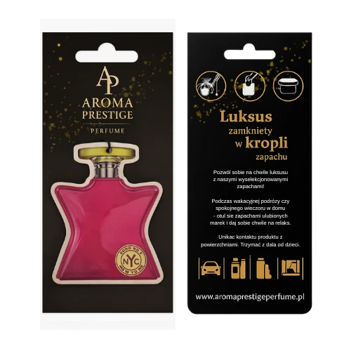 Zawieszka zapachowa inspirowana Bond No. 9 Madison Square Park – zamiennik Aroma Prestige Perfume – nuty różowe i zielone akordy – zapach do samochodu