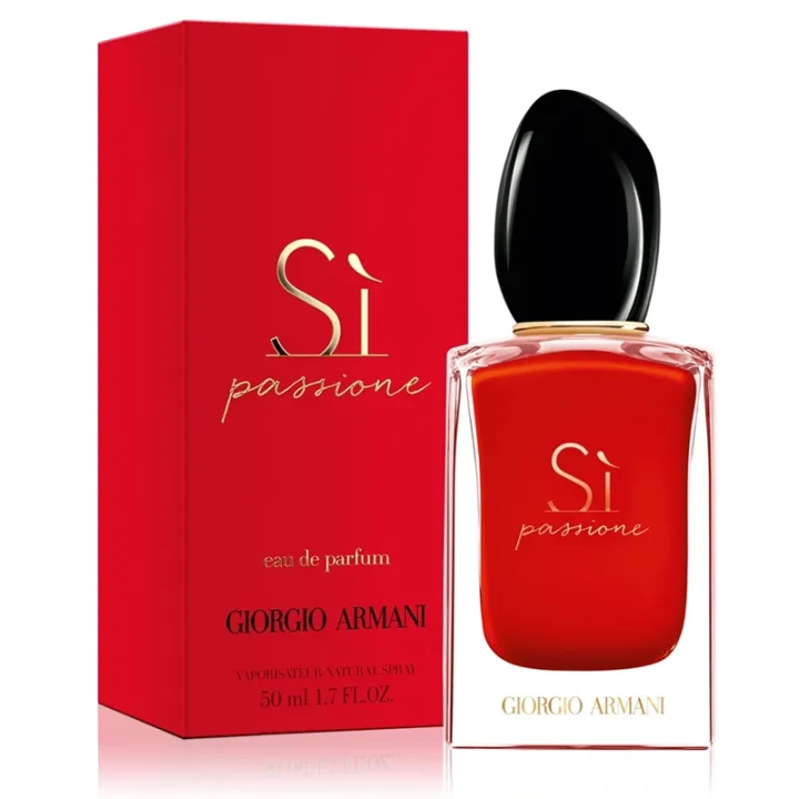 Giorgio Armani Sì Passione – oryginalne perfumy damskie, czerwony elegancki flakon, markowa woda perfumowana – zdjęcie produktu