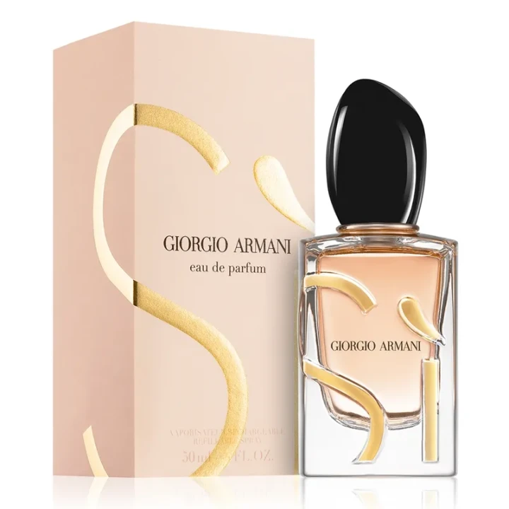 Giorgio Armani Sì – oryginalne perfumy damskie w jasnym beżowym flakonie – zdjęcie produktu