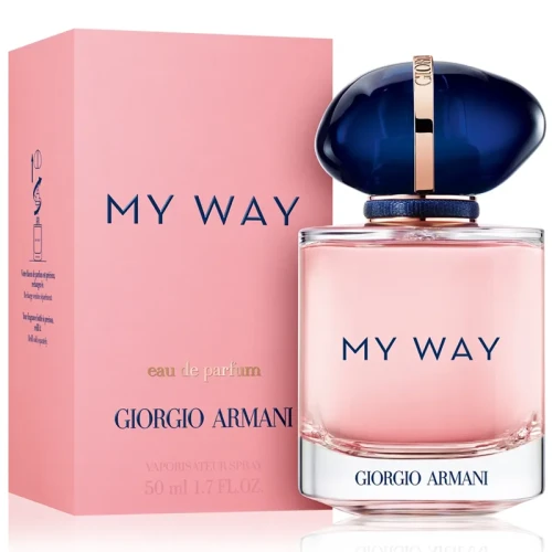 Giorgio Armani My Way – oryginalne perfumy damskie w różowo-niebieskim flakonie – zdjęcie produktu