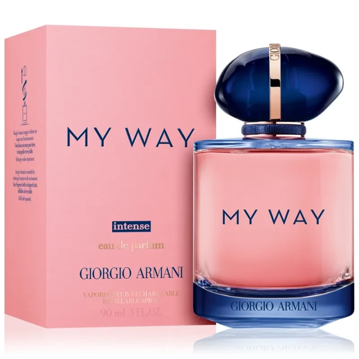 Giorgio Armani My Way Intense – oryginalne perfumy damskie w granatowo-różowym flakonie – zdjęcie produktu