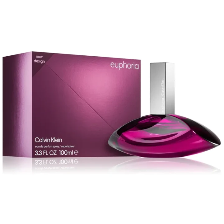 Calvin Klein Euphoria – oryginalne perfumy damskie w charakterystycznym srebrno-fioletowym flakonie – zdjęcie produktu