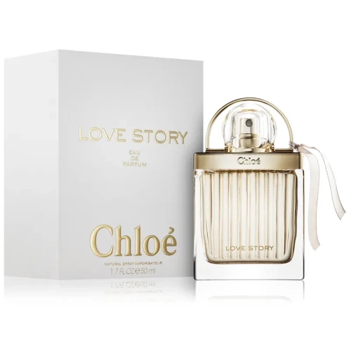 Chloé Love Story – oryginalne perfumy damskie w jasnym, żłobionym flakonie z kokardką – zdjęcie produktu