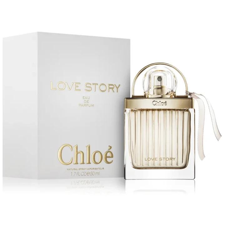 Chloé Love Story – oryginalne perfumy damskie w jasnym, żłobionym flakonie z kokardką – zdjęcie produktu