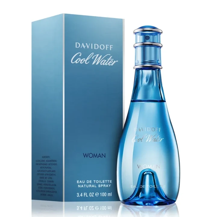 Davidoff Cool Water – oryginalne perfumy damskie w niebieskim smukłym flakonie – zdjęcie produktu