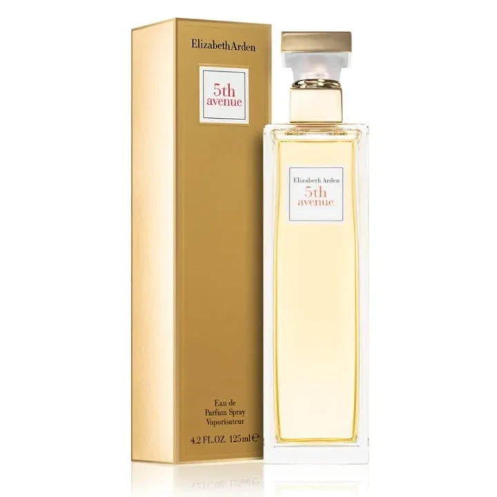 Elizabeth Arden 5th Avenue – oryginalne perfumy damskie w złoto-transparentnym smukłym flakonie – zdjęcie produktu