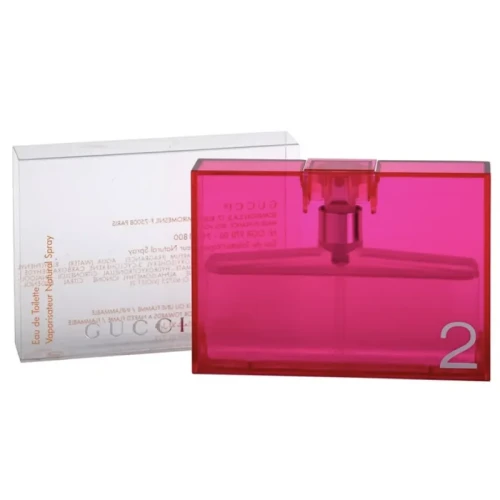 Gucci Rush 2 – oryginalne perfumy damskie w różowym transparentnym kwadratowym flakonie – zdjęcie produktu