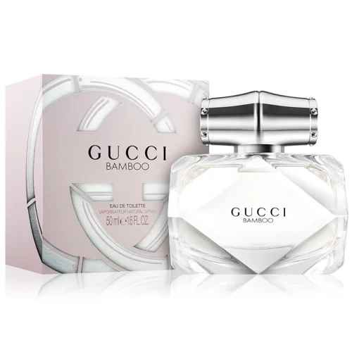 Gucci Bamboo – oryginalne perfumy damskie w srebrno-transparentnym geometrycznym flakonie – zdjęcie produktu