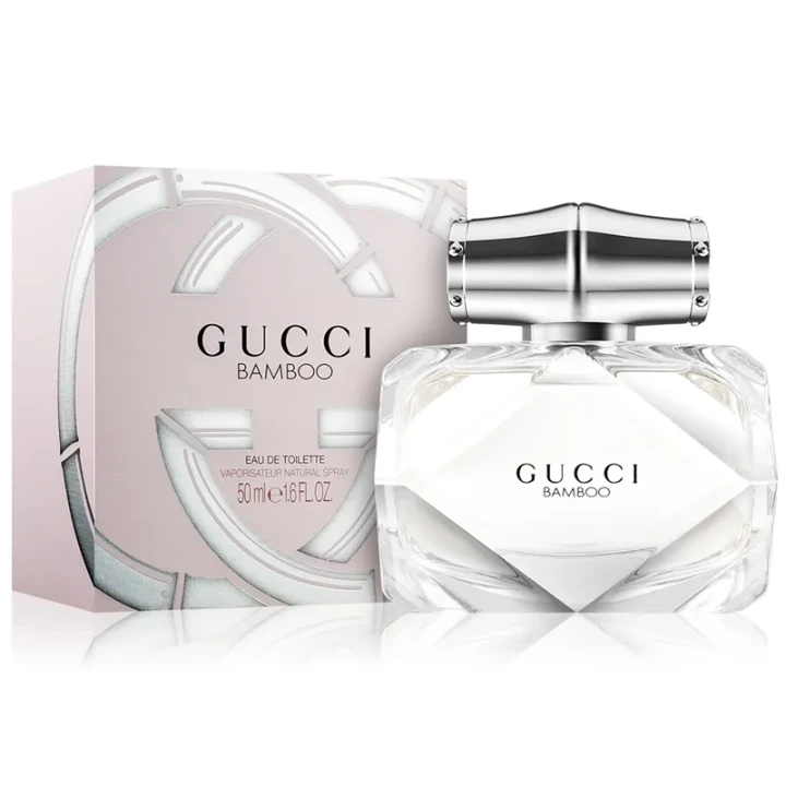 Gucci Bamboo – oryginalne perfumy damskie w srebrno-transparentnym geometrycznym flakonie – zdjęcie produktu