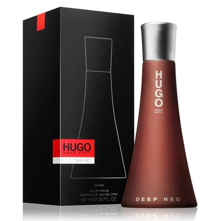 Hugo Boss Deep Red – oryginalne perfumy damskie w bordowym smukłym flakonie – zdjęcie produktu