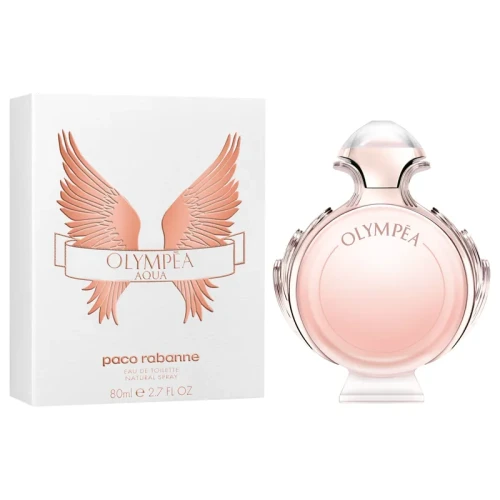Paco Rabanne Olympea – oryginalne perfumy damskie w różowo-transparentnym flakonie o kształcie lauru ze złotymi detalami – zdjęcie produktu