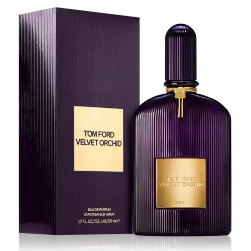 Tom Ford Velvet Orchid – oryginalne perfumy damskie w eleganckim, fioletowym żłobkowanym flakonie ze złotą etykietą – zdjęcie produktu