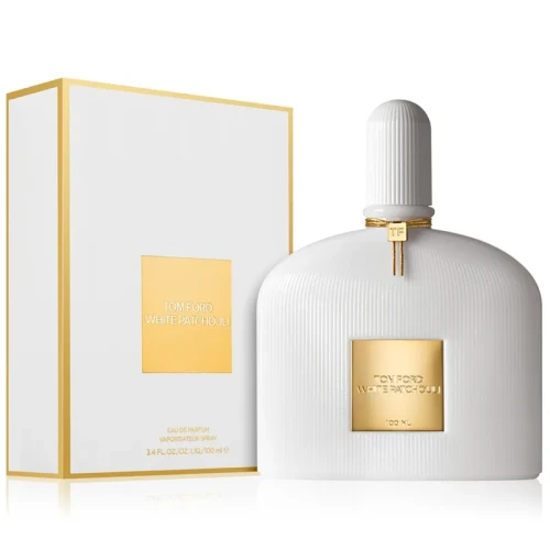 Tom Ford White Patchouli – oryginalne perfumy damskie w białym, żłobkowanym flakonie ze złotymi detalami – zdjęcie produktu