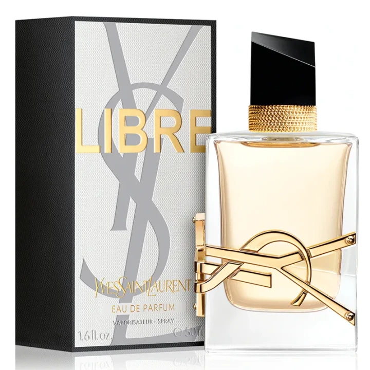 Yves Saint Laurent Libre – oryginalne perfumy damskie w eleganckim, przezroczystym flakonie z czarną asymetryczną zatyczką i złotym logo – zdjęcie produktu