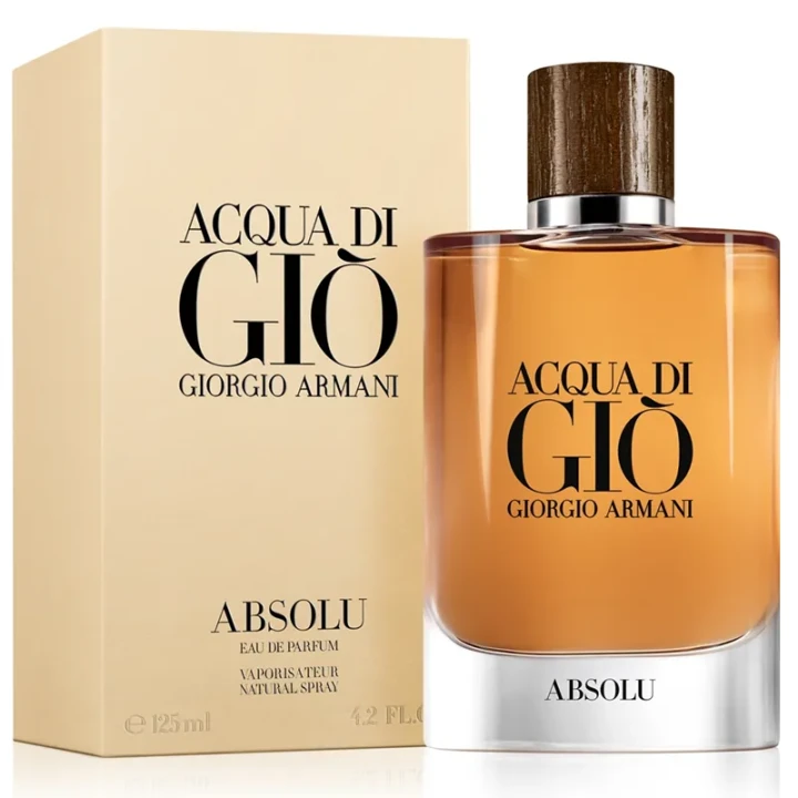 Giorgio Armani Acqua di Giò Absolu – oryginalne perfumy męskie w eleganckim, ciemno-niebieskim flakonie o minimalistycznym designie – zdjęcie produktu