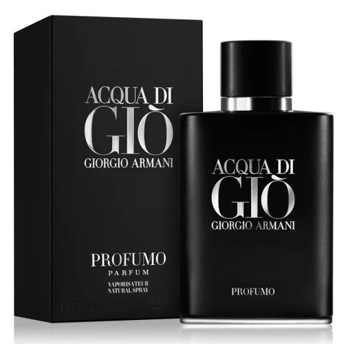 Giorgio Armani Acqua di Giò Profumo – oryginalne perfumy męskie w eleganckim, matowo-czarnym flakonie o minimalistycznym designie – zdjęcie produktu