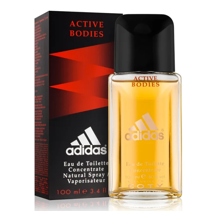 Adidas Active Bodies – oryginalne perfumy męskie w sportowym, czarno-srebrnym flakonie o dynamicznym designie – zdjęcie produktu