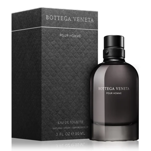 Bottega Veneta Pour Homme – oryginalne perfumy męskie w eleganckim, brązowo-transparentnym flakonie z klasycznym korkiem – zdjęcie produktu