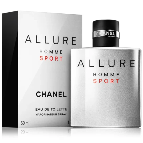 Chanel Allure Homme Sport – oryginalne perfumy męskie w eleganckim, srebrno-transparentnym flakonie o sportowo-luksusowym designie – zdjęcie produktu