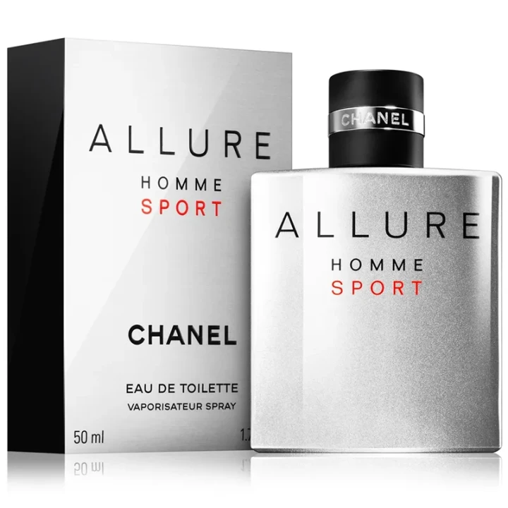 Chanel Allure Homme Sport – oryginalne perfumy męskie w eleganckim, srebrno-transparentnym flakonie o sportowo-luksusowym designie – zdjęcie produktu