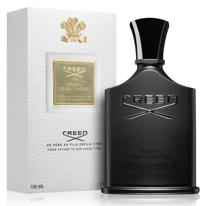 Creed Green Irish Tweed – oryginalne perfumy męskie w eleganckim, ciemno-zielonym flakonie z klasyczną etykietą – zdjęcie produktu