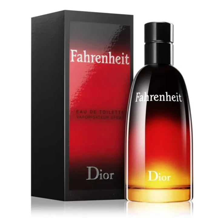 Christian Dior Fahrenheit – oryginalne perfumy męskie w charakterystycznym, bursztynowo-czerwonym flakonie o gradientowym wykończeniu – zdjęcie produktu