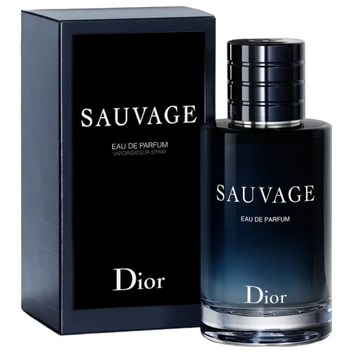 Christian Dior Sauvage – oryginalne perfumy męskie w eleganckim, ciemno-niebieskim flakonie o minimalistycznym designie – zdjęcie produktu