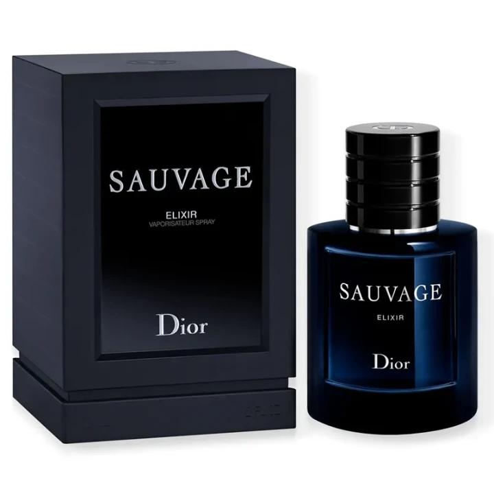 Christian Dior Sauvage Elixir – oryginalne perfumy męskie w eleganckim, ciemno-niebieskim flakonie o intensywnym, luksusowym charakterze – zdjęcie produktu