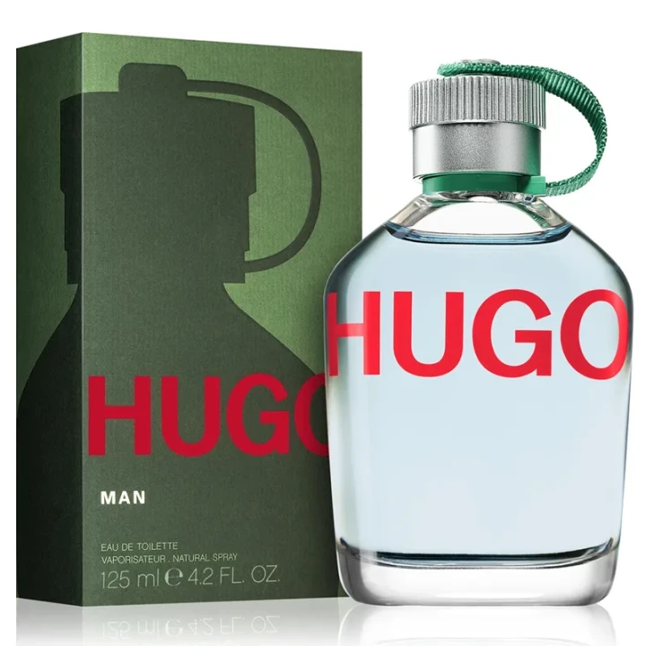 Hugo Boss Hugo – oryginalne perfumy męskie w charakterystycznym, przezroczystym flakonie z zielonym akcentem i metalową zatyczką – zdjęcie produktu