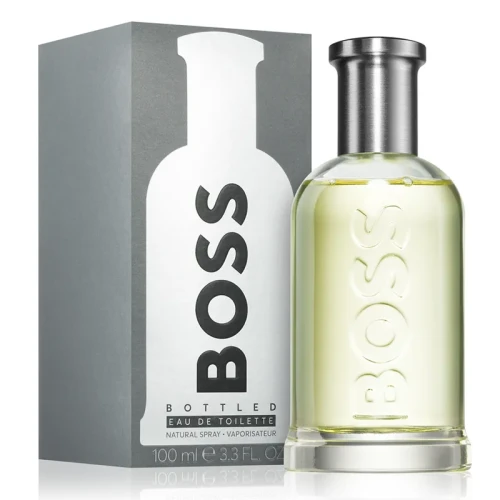Hugo Boss Bottled – oryginalne perfumy męskie w klasycznym, srebrno-transparentnym cylindrycznym flakonie o eleganckim designie – zdjęcie produktu