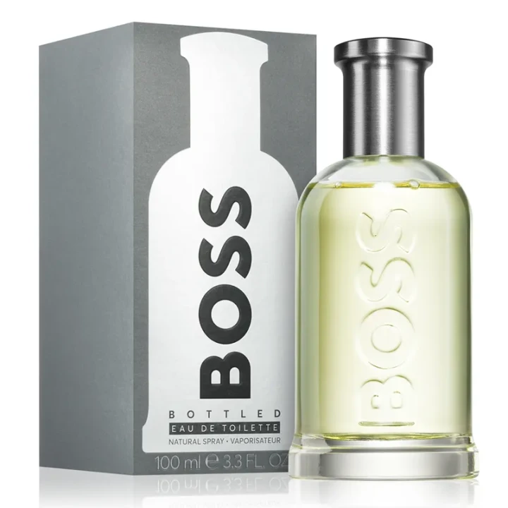 Hugo Boss Bottled – oryginalne perfumy męskie w klasycznym, srebrno-transparentnym cylindrycznym flakonie o eleganckim designie – zdjęcie produktu