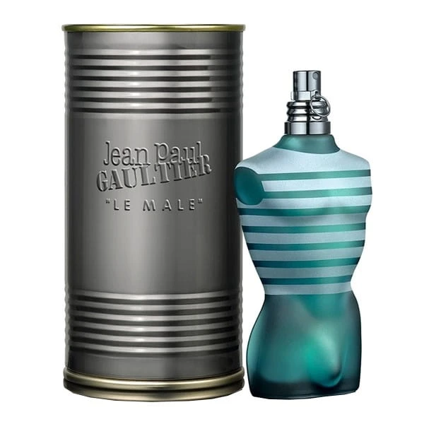 Jean Paul Gaultier Le Male – oryginalne perfumy męskie w charakterystycznym, błękitnym flakonie w kształcie męskiego torsu – zdjęcie produktu