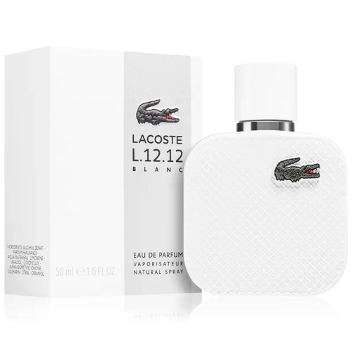 Lacoste L.12.12 Blanc – oryginalne perfumy męskie w matowym, białym flakonie o minimalistycznym, sportowym designie – zdjęcie produktu