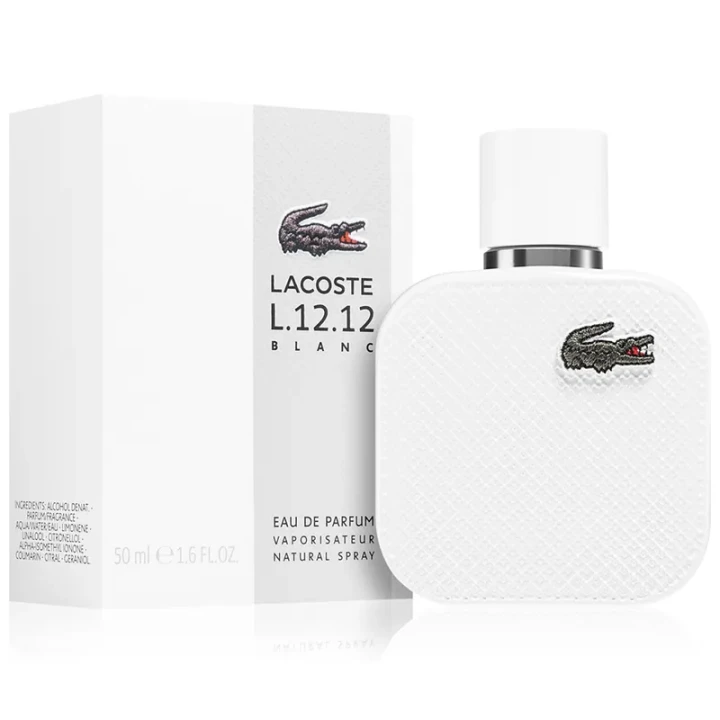 Lacoste L.12.12 Blanc – oryginalne perfumy męskie w matowym, białym flakonie o minimalistycznym, sportowym designie – zdjęcie produktu