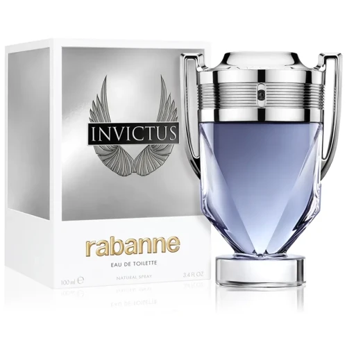 Paco Rabanne Invictus – oryginalne perfumy męskie w charakterystycznym, srebrnym flakonie w kształcie pucharu – zdjęcie produktu