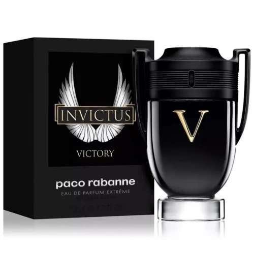 Paco Rabanne Invictus Victory – oryginalne perfumy męskie w eleganckim, czarno-złotym flakonie w kształcie pucharu – zdjęcie produktu