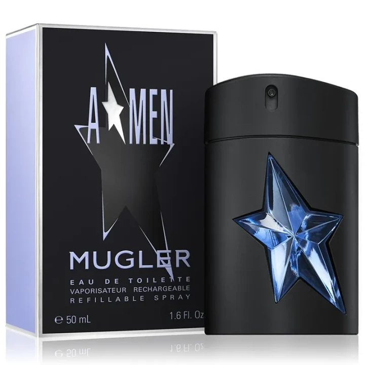 Thierry Mugler A*Men – oryginalne perfumy męskie w charakterystycznym, czarno-niebieskim flakonie z gumową osłoną i metalową gwiazdą – zdjęcie produktu