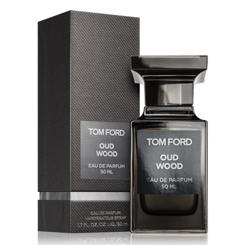 Tom Ford Oud Wood – oryginalne perfumy unisex w eleganckim, ciemno-brązowym prostokątnym flakonie z minimalistyczną etykietą – zdjęcie produktu