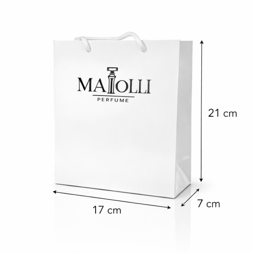 Torebka prezentowa MAIOLLI 17x21 cm biała elegancka opakowanie na perfumy zamiennik