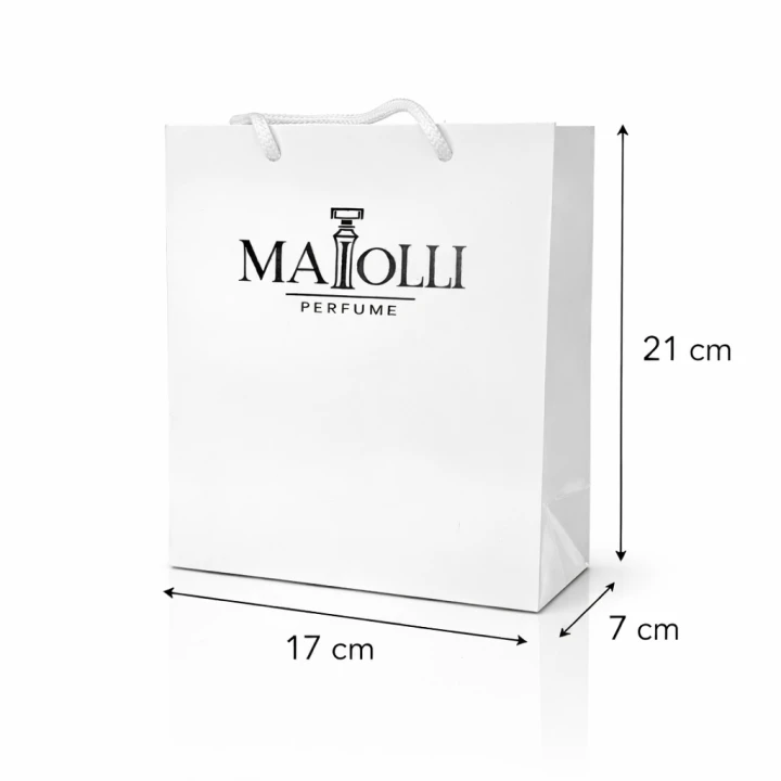 Torebka prezentowa MAIOLLI 17x21 cm biała elegancka opakowanie na perfumy zamiennik