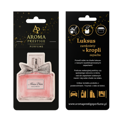 zawieszka zapachowa, miss dior, zapach do auta, zapach różany, perfumowana zawieszka, zapach do szafy, zawieszka do samochodu