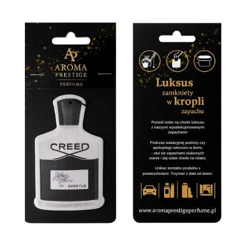 Zawieszka inspirowana Creed Aventus – wyrazisty zapach dla mężczyzn. Ananas, brzoza, ambra. Idealna do auta i domu.