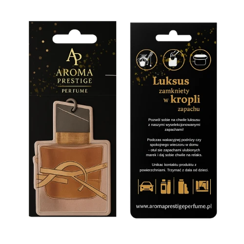 Zawieszka zapachowa inspirowana Libre od YSL – kobiecy, elegancki zapach do auta i szafy. Lawenda, wanilia, jaśmin. Poznaj zapach wolności!